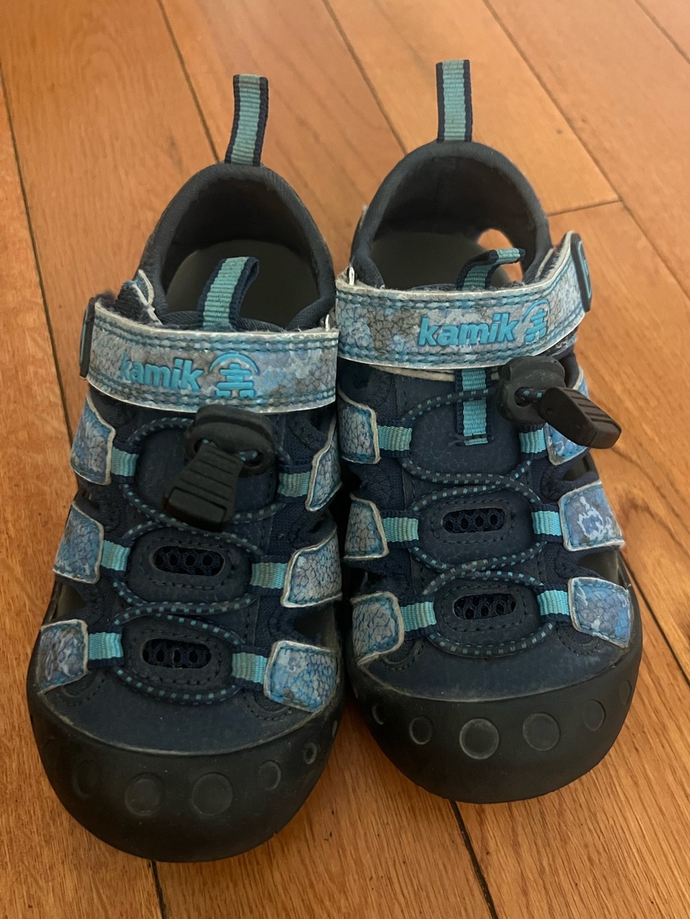 Kamik Crab Print Blue Little Kids Boys' Sandals Water Shoes (Size: 12)